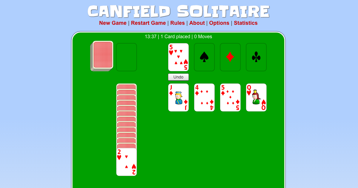 canfield solitaire rules