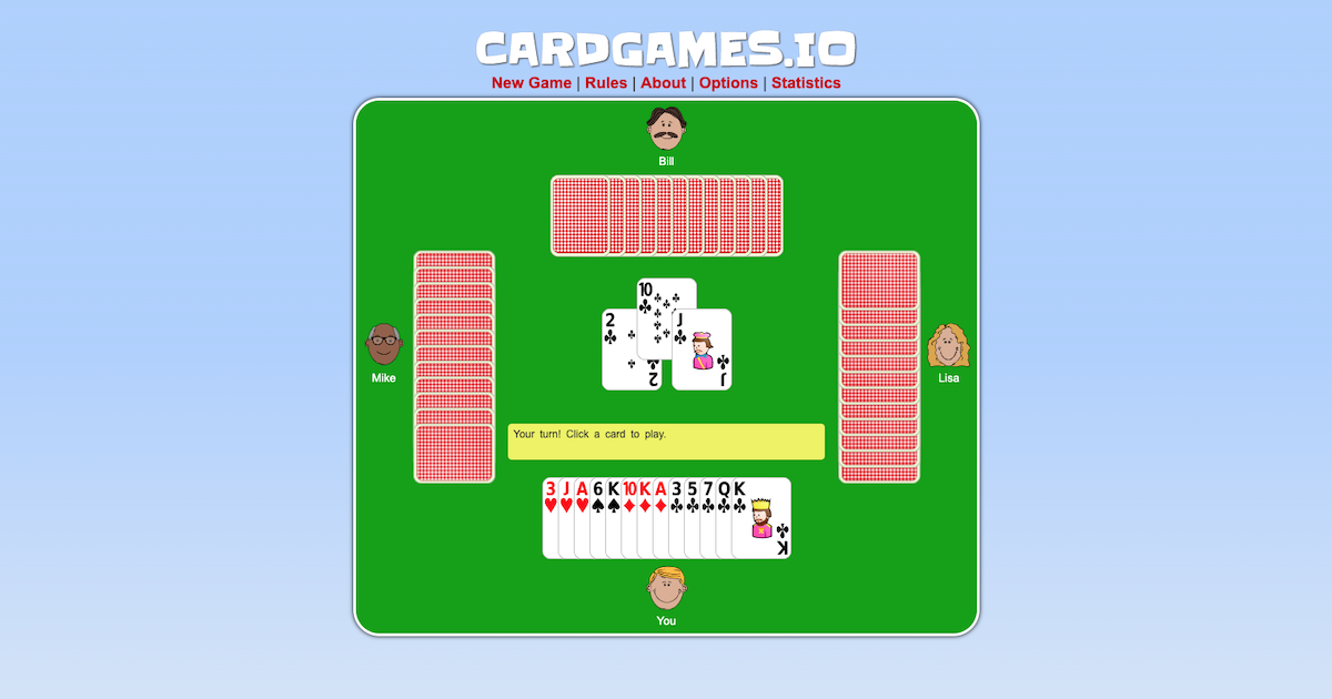 Cardgames Io Play All Your Favorite Classic Card Games