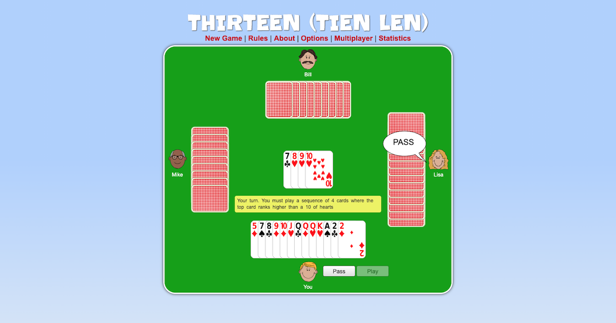 Card Game Thirteen: Luật Chơi, Chiến Thuật và Cách Thắng Nhanh